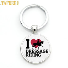Load image into Gallery viewer, I Love Dressage Riding Keychain