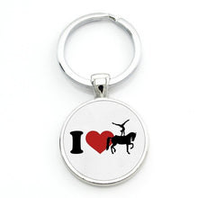 Load image into Gallery viewer, I Love Dressage Riding Keychain