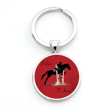 Load image into Gallery viewer, I Love Dressage Riding Keychain