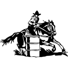 Load image into Gallery viewer, Barrel Racing Cowgirl Girl Car Sticker
