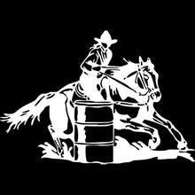 Load image into Gallery viewer, Barrel Racing Cowgirl Girl Car Sticker