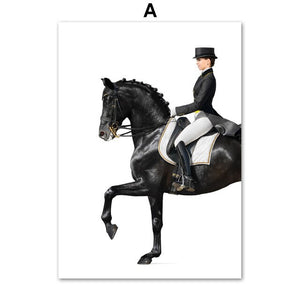 Dressage Horse Wall Art Canvas