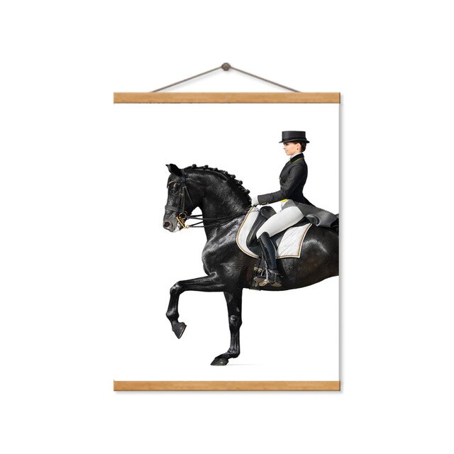 Dressage Horse Wall Art Canvas