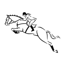 Load image into Gallery viewer, Jumper Horse Vinyl Car Decals
