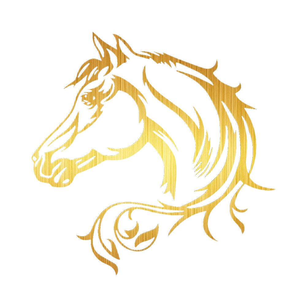 Horse Head Reflective Decal