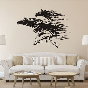 Horses Wall Art Decals Waterpoof Peel & Stick Vinyl