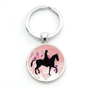 I Love Dressage Riding Keychain