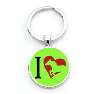 I Love Dressage Riding Keychain