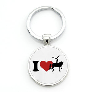 I Love Dressage Riding Keychain